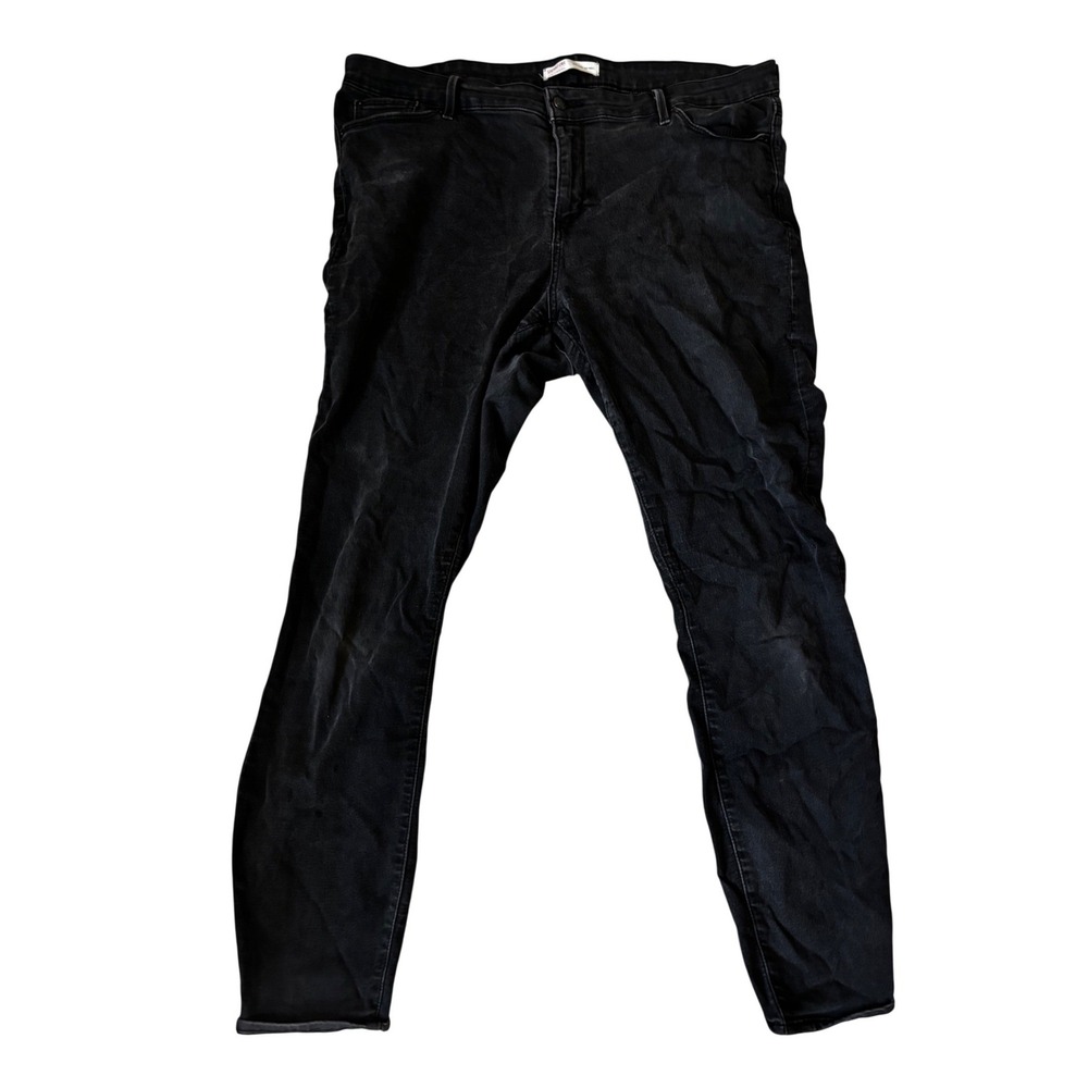 Signature by Levi Strauss Mid Rise Skinny Jeans 20W L Black Stretch Denim‎
